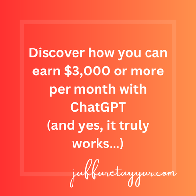Discover how you can earn $3,000 or more per month with ChatGPT (and yes, it truly works…)